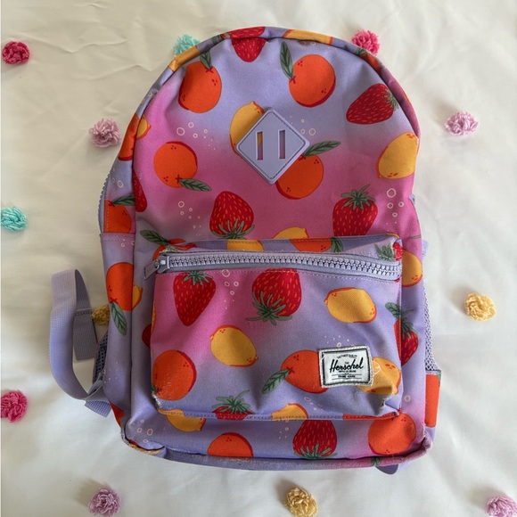 Herschel Supply Company Kids Backpack - Purple with Fruit Print - Picture 1 of 2